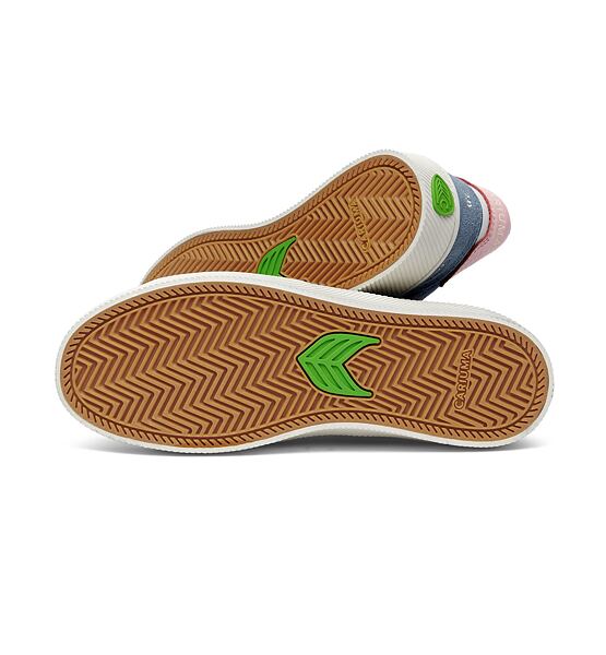 Pánské volnočasové boty Cariuma CATIBA PRO 2.0 Mirage Blue Suede and Cordura Ivory Logo Rose Sneaker