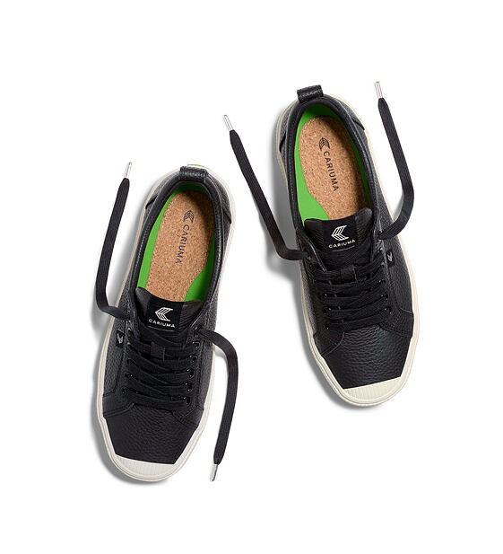 Dámské volnočasové boty Cariuma OCA Low Black Premium Leather Sneaker